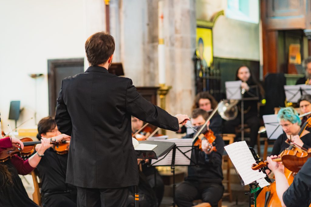 A photo of the St Clement's Players orchestra